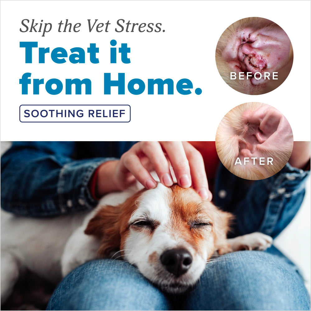 TropiClean HomeVet hypoallergenic formula for gentle daily ear care