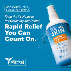 TropiClean HomeVet itch relief for dogs and cats helps soothe irritated skin.