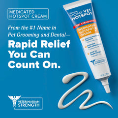 Applying TropiClean HomeVet cream to a dog's skin for fast relief.