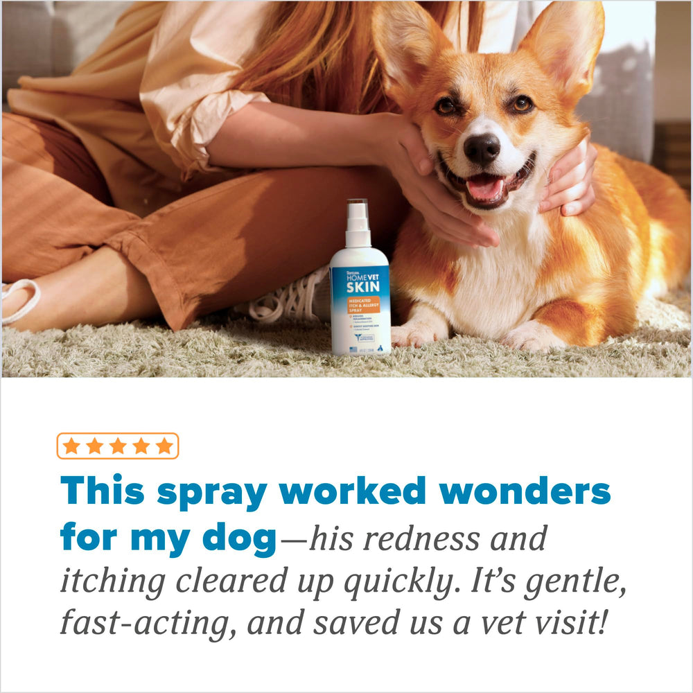TropiClean HomeVet spray supports hotspot and itch relief for pets.
