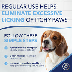 Anti-licking paw solution supports comfort during busy days.