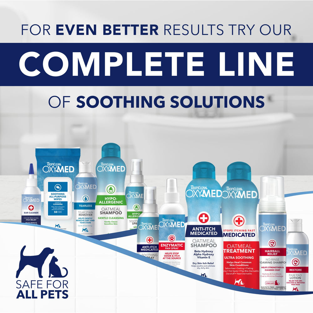 Oxymed paw odor control spray helps maintain clean, odor-free paws.