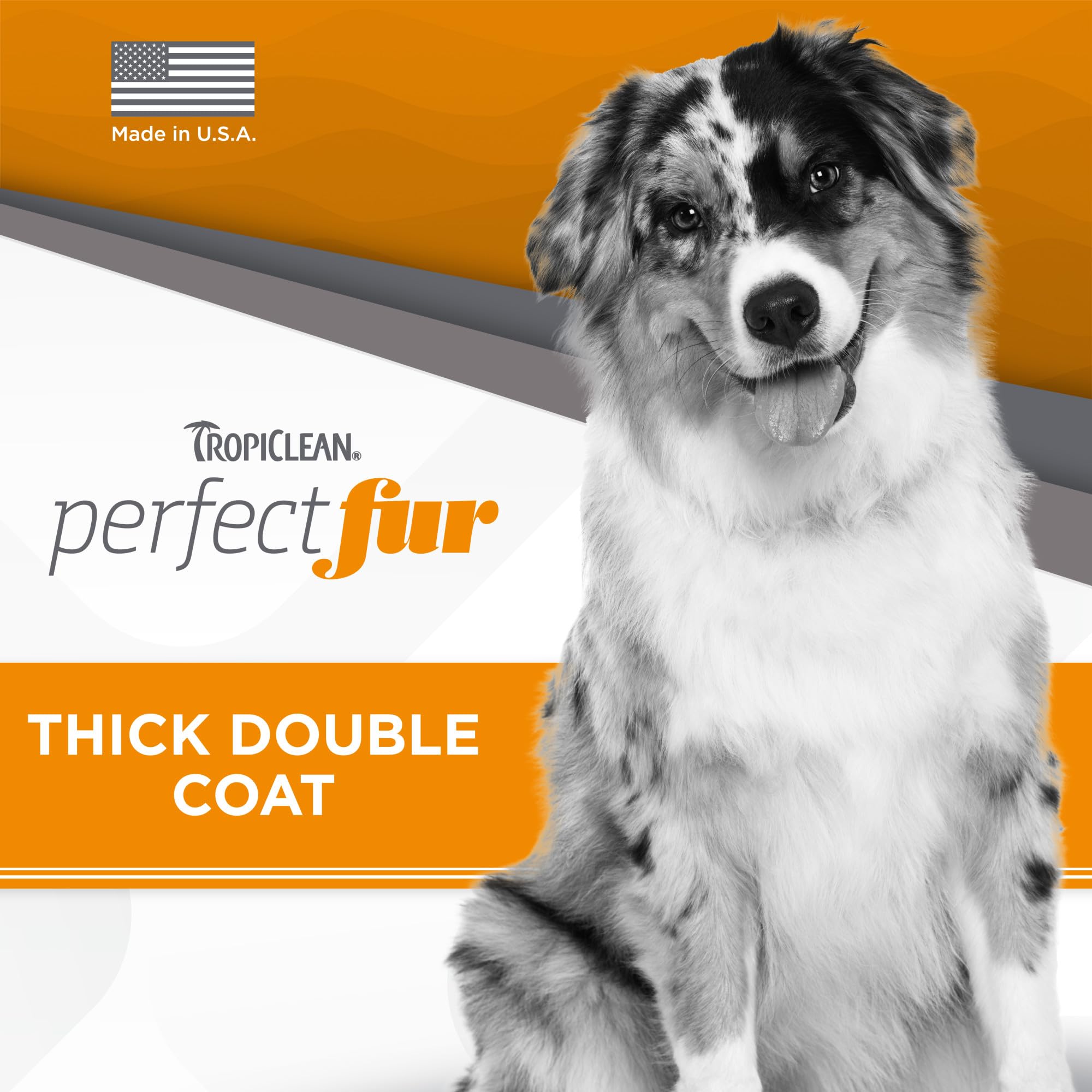 TropiClean Perfect Fur detangling shampoo double coat visual.