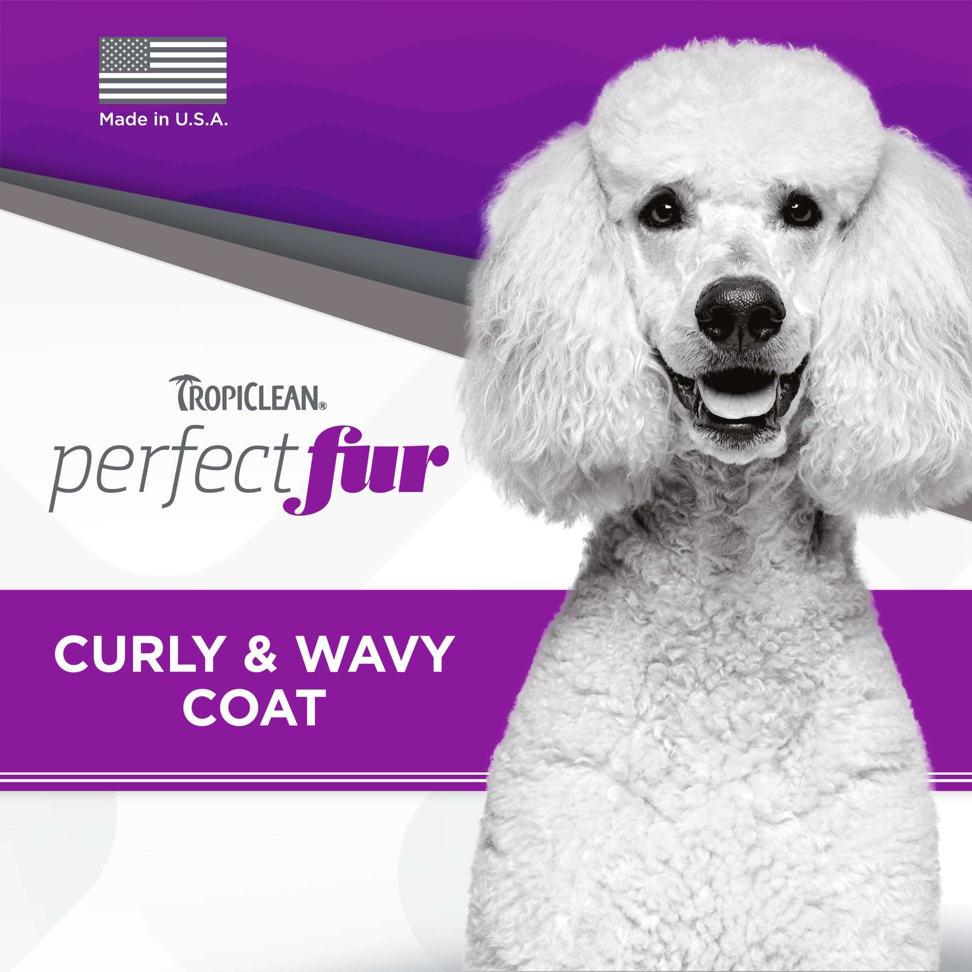TropiClean Perfect Fur lathering foam demonstrates quick-to-dry formula in action