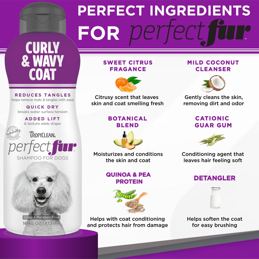 TropiClean Perfect Fur moisturizing application shows skin-friendly care