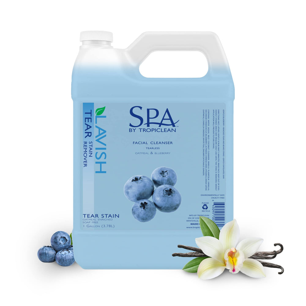 TropiClean SPA tear stain remover bottle pour for easy application.