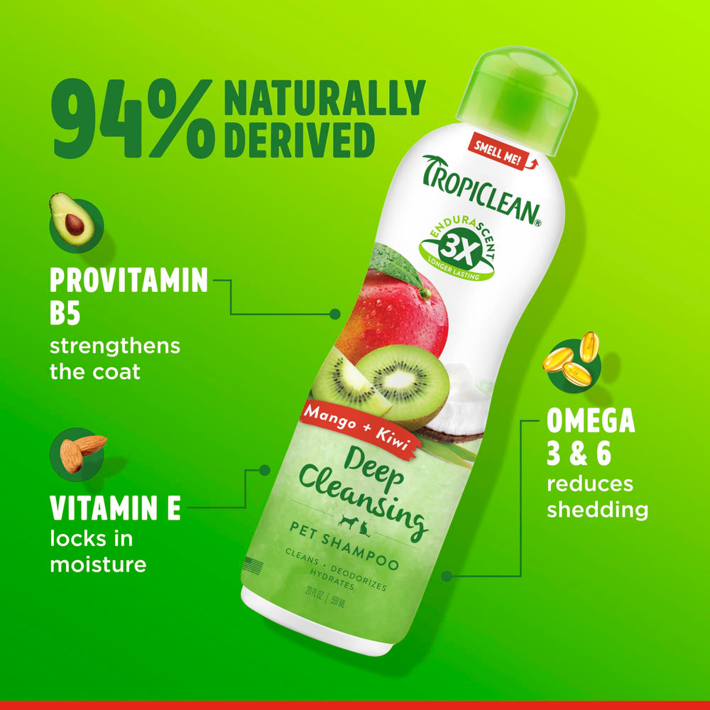 Vitamin E and ProVitamin B5 moisturize for softer fur.