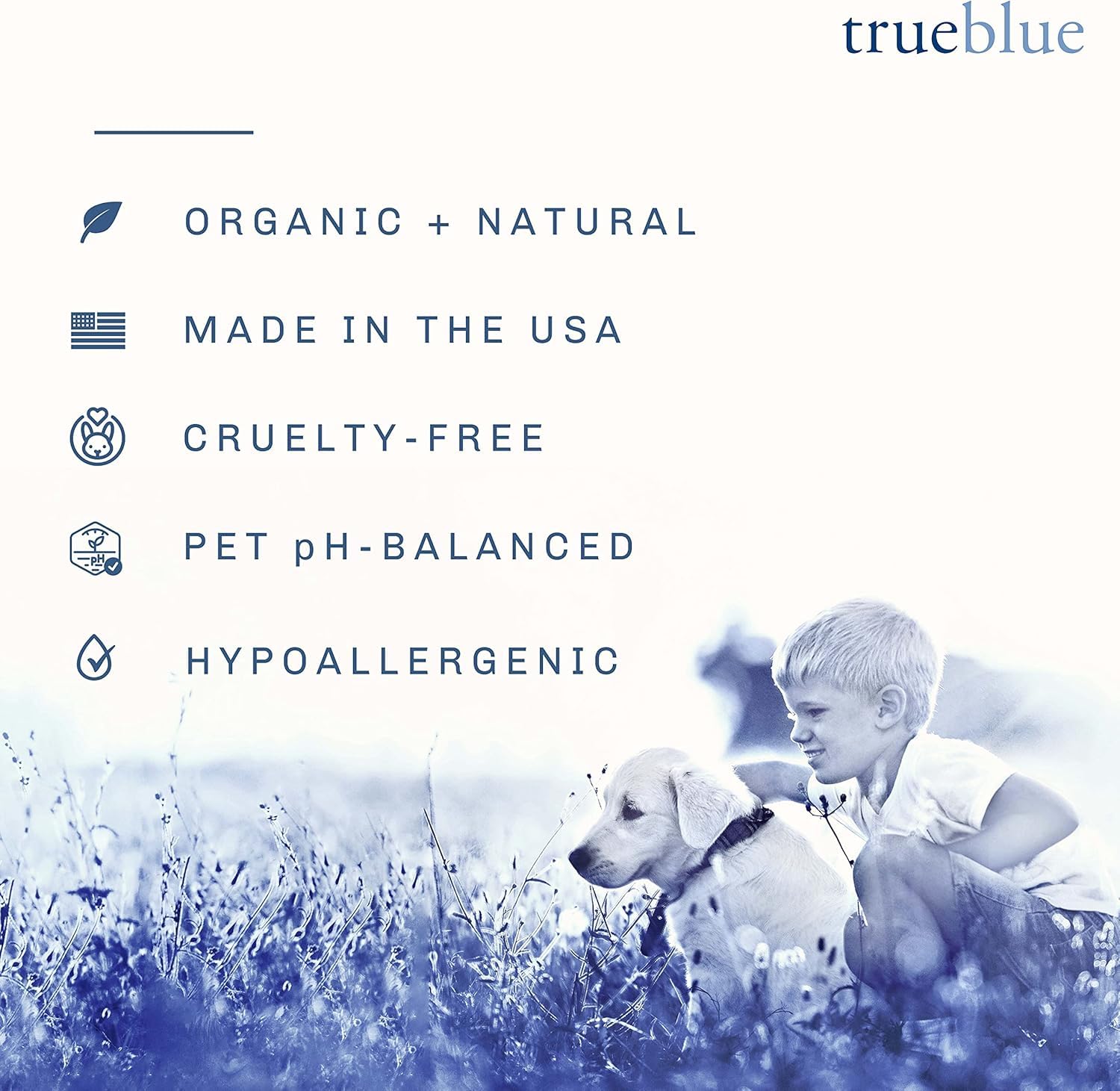 TrueBlue cruelty-free product made in the USA