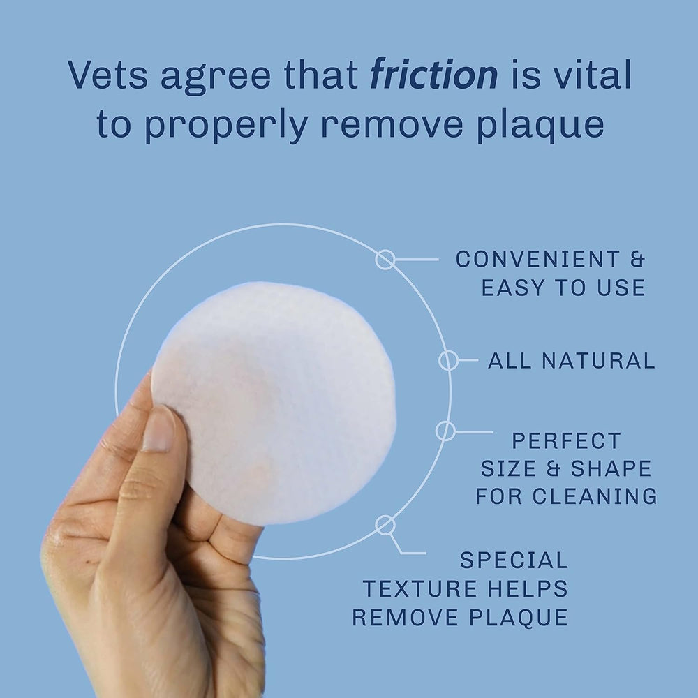 TrueBlue dog dental wipes in action for breath freshening and cleaning.