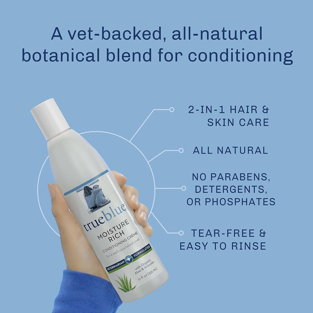 TrueBlue guide to puppy and dog grooming routines with Aloe & Avocado crème.