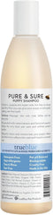 Creamy lather from TrueBlue Puppy Shampoo demonstrates gentle cleansing and easy rinse.