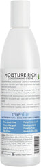 TrueBlue tearless conditioning crème applied during bath time for calm grooming.