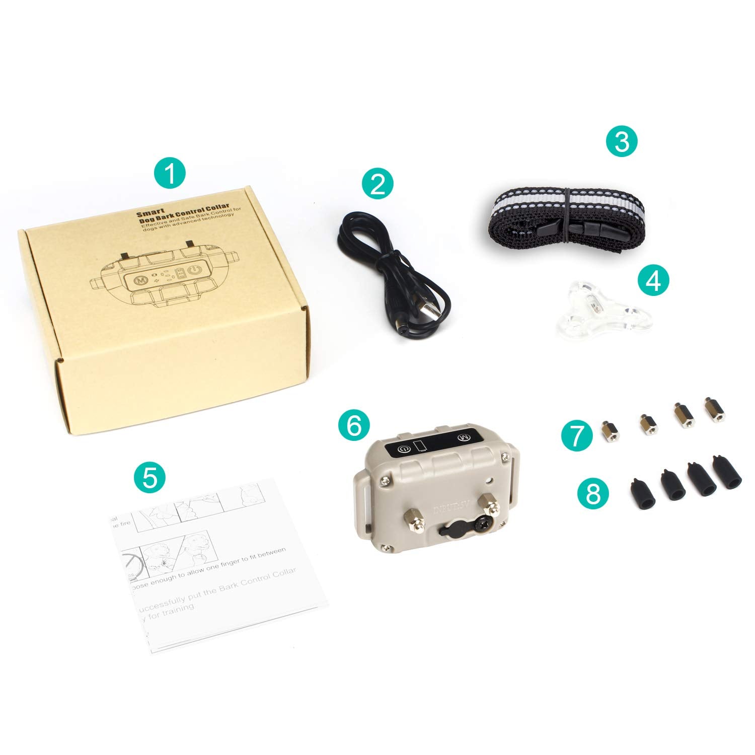 Trulrox bark collar conductive silicone pads provide comfortable contact points.