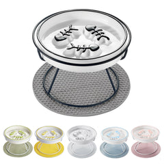 TRUNDISAN elevated slow feeder bowl with ceramic base for calm meals