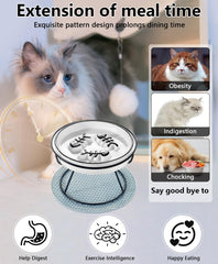 TRUNDISAN raised cat bowl with tilted feeding surface for comfort