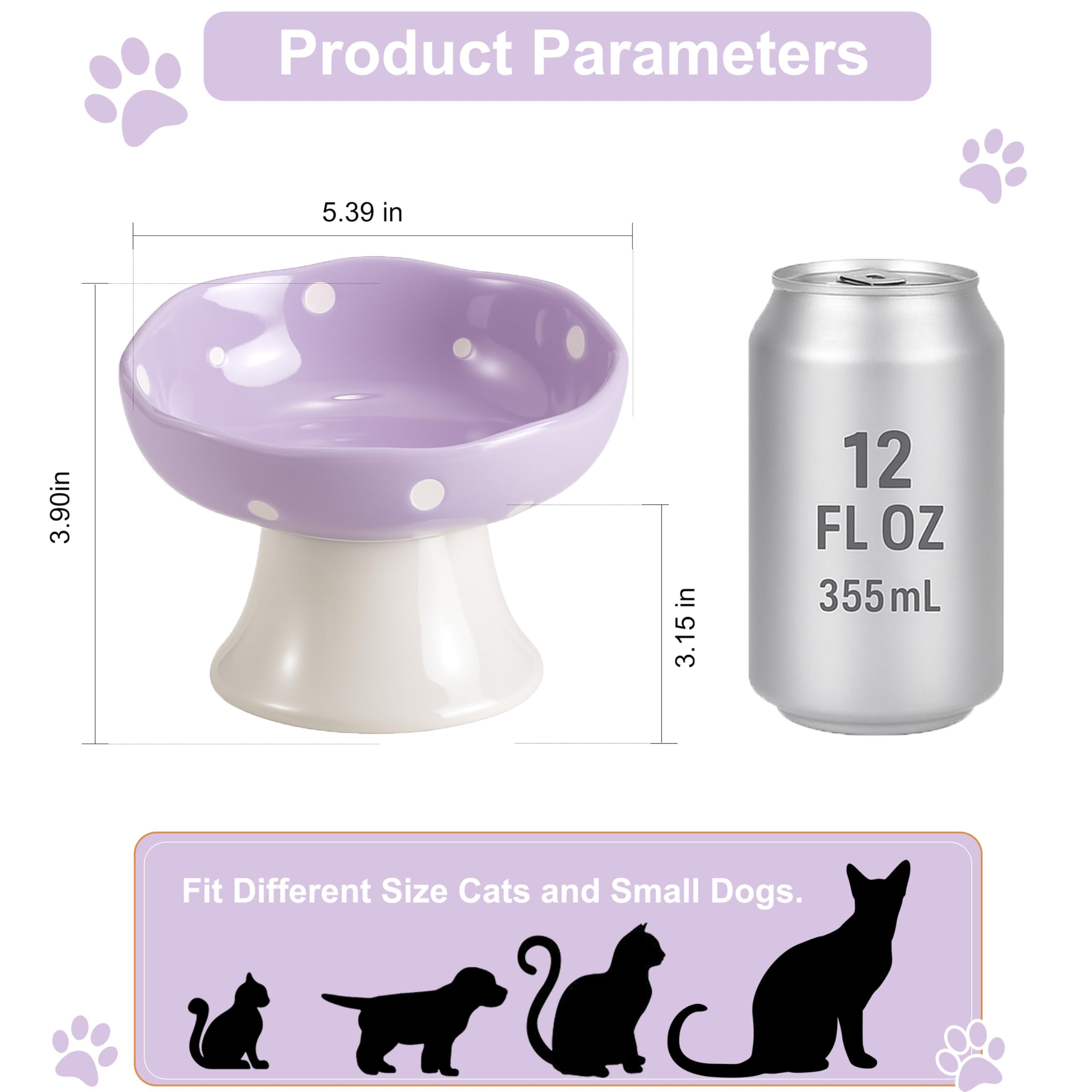 TRUNDISAN whisker-friendly dish prevents edge contact during meals for cats.