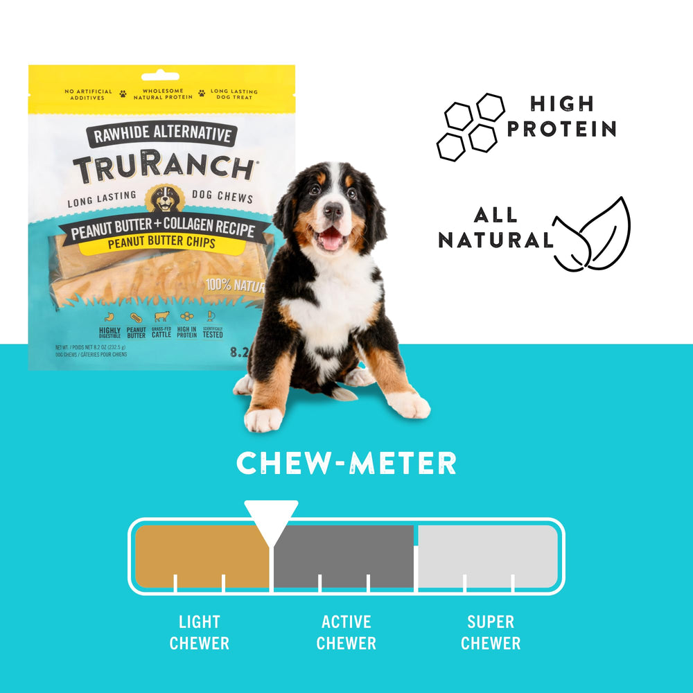 TRURANCH collagen chips dental texture promotes cleaner chewing.