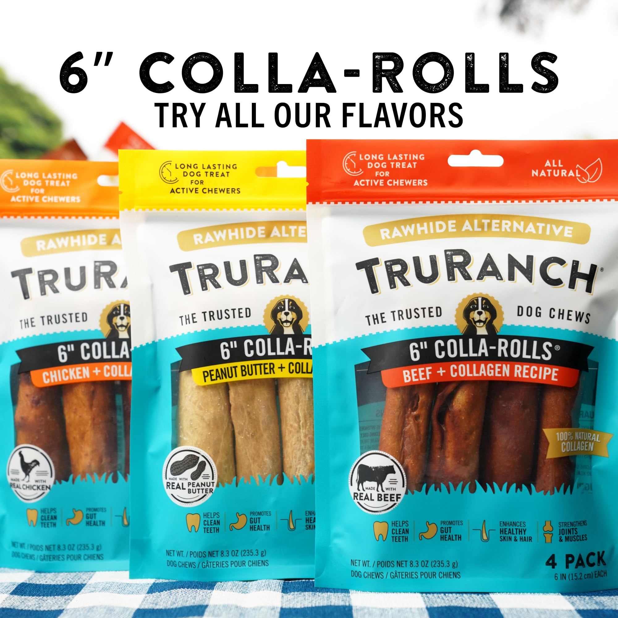 Value pack of TRURANCH collagen rolls 12-count for easy routine use