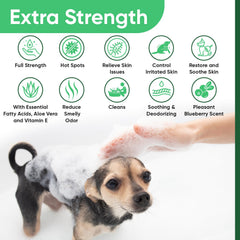 Truseb Aloe Vera soothing foam adds gentle cleansing for pets.
