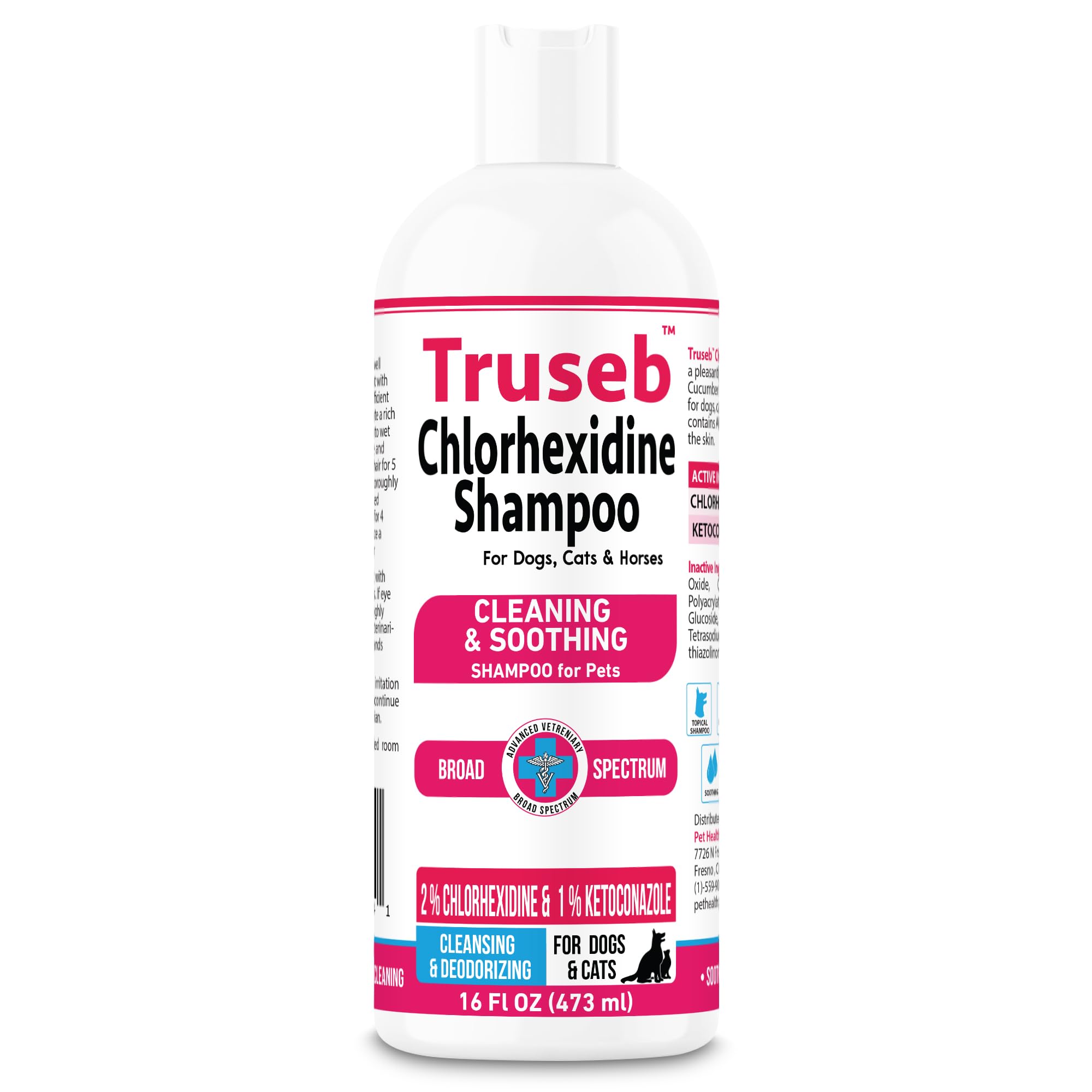 Truseb shampoo after-bath coat shine.