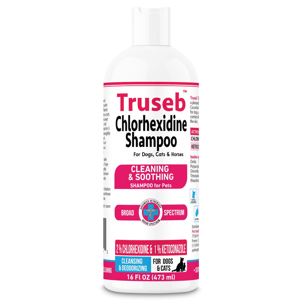 Truseb shampoo after-bath coat shine.