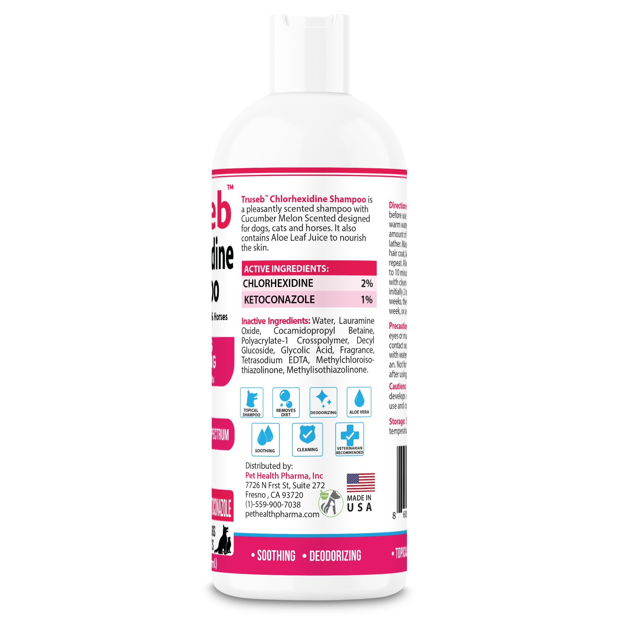 Truseb shampoo pour into hand for easy grooming.