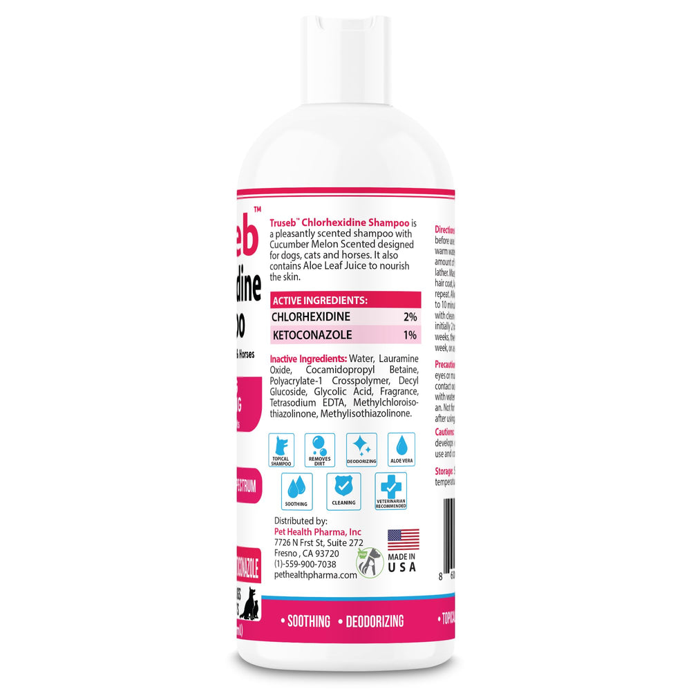 Truseb shampoo pour into hand for easy grooming.