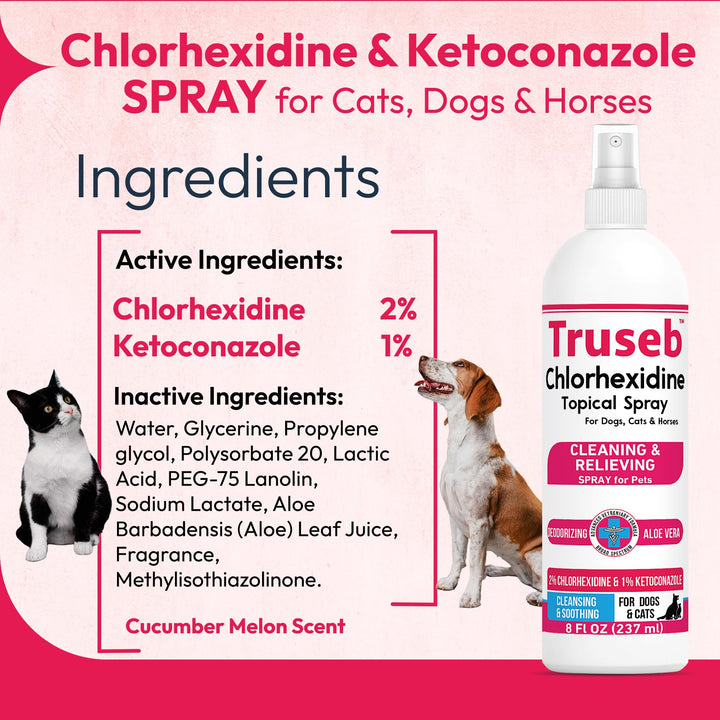 Truseb spray dispense close-up for easy topical application.