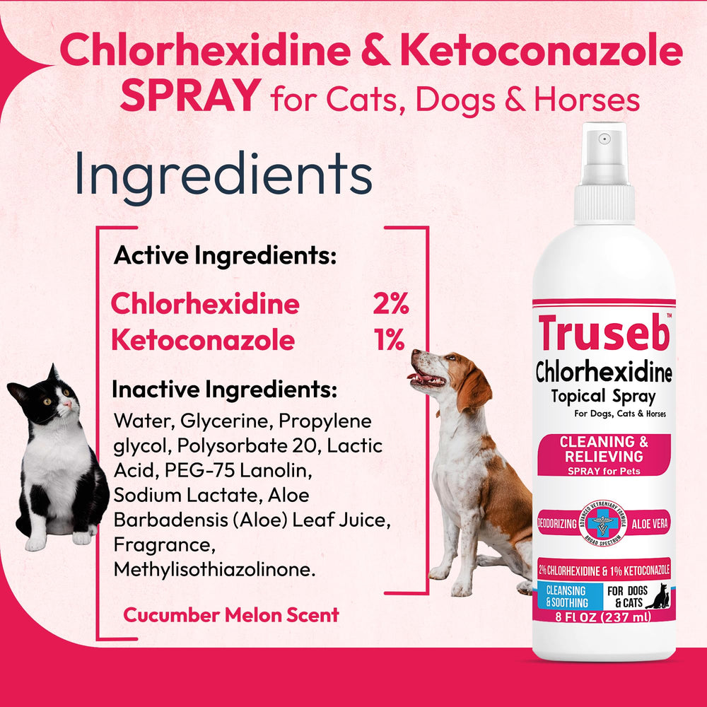 Truseb spray dispense close-up for easy topical application.