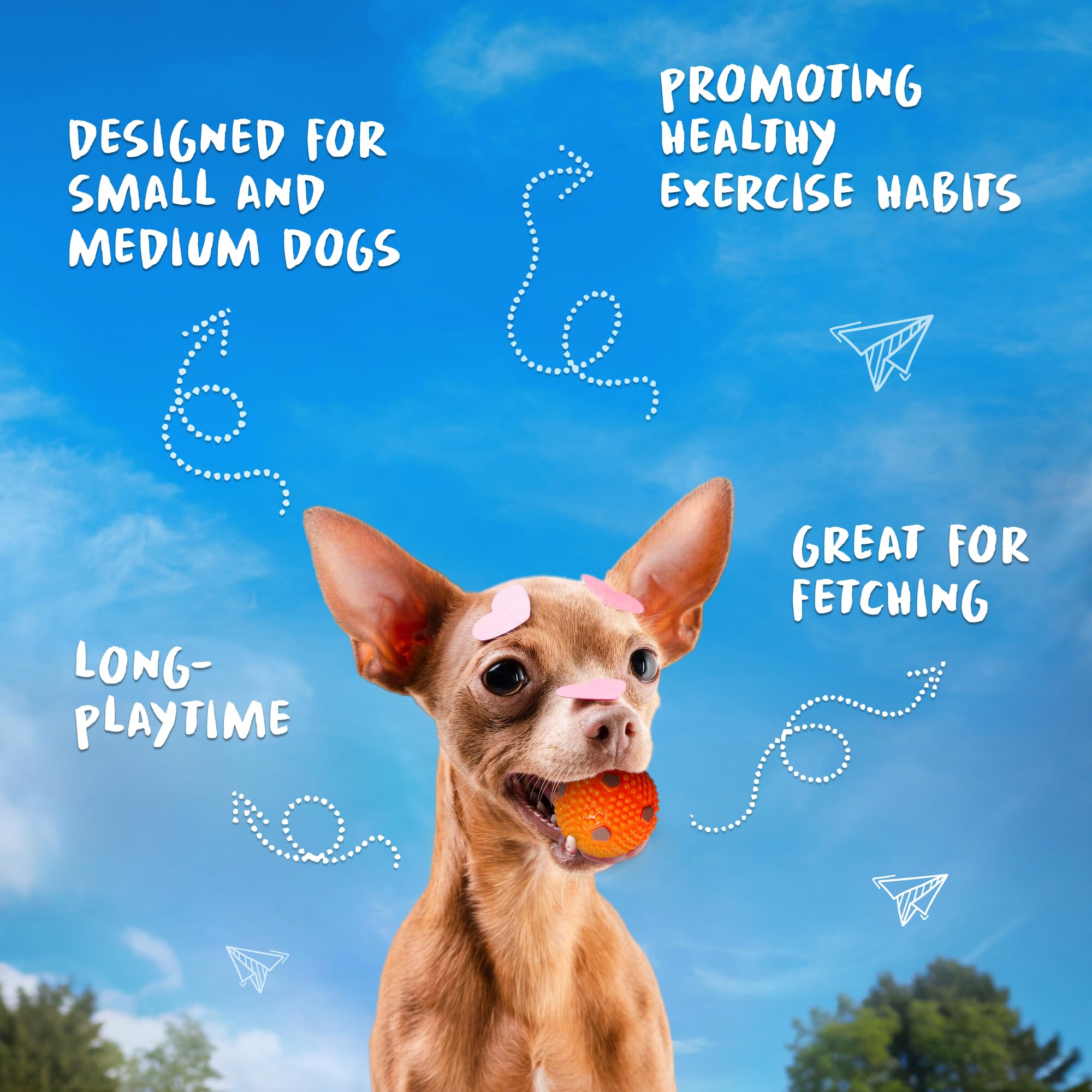 Trustic Balls two-inch ball launcher compatible design for easy automated fetch.