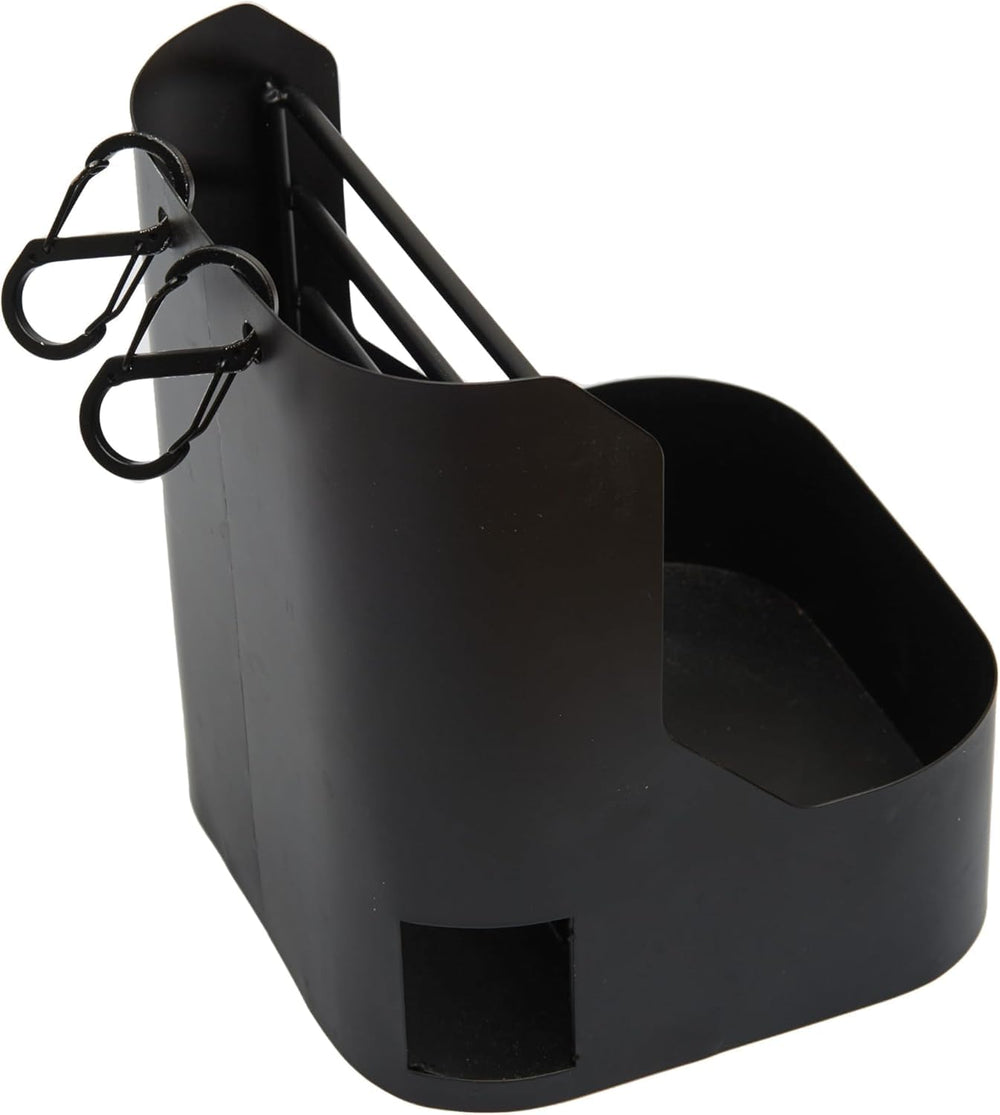 Trustic feeder side view highlights compact 5.5 by 5.5 inch footprint.