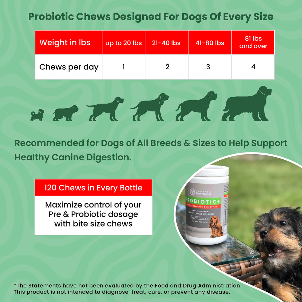TrustWELL PawMedica dog probiotics easy poop pickup after using the chews