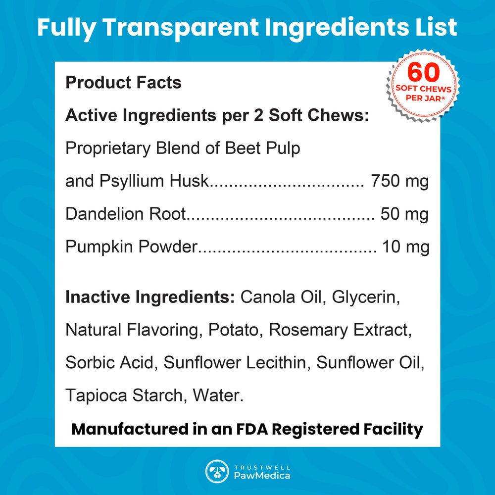 PawMedica packaging lists no fillers for transparency