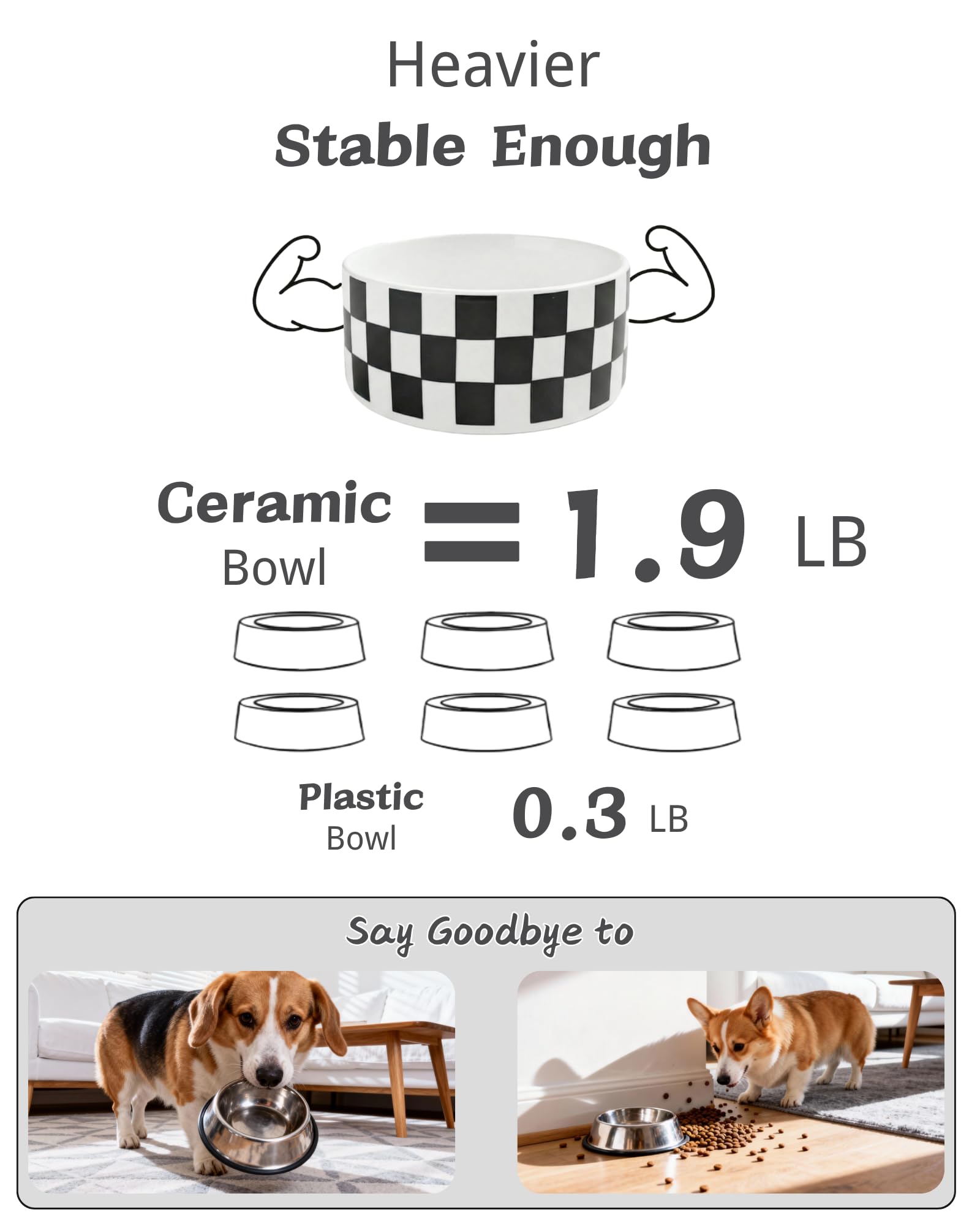 TRUVIC 28oz total capacity set suits small to medium meals for dogs.