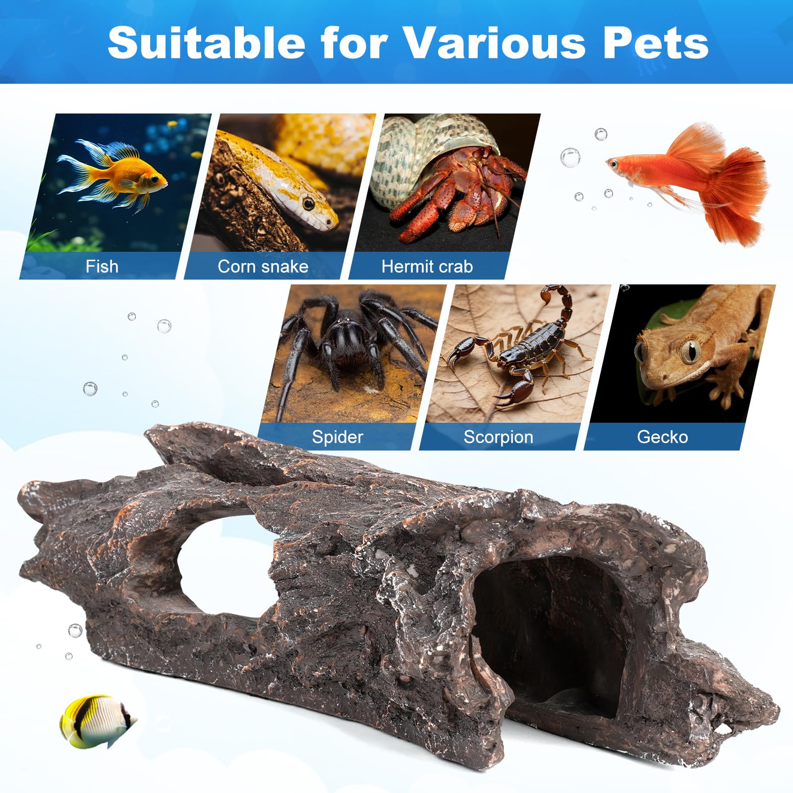 TRUVIC easy-clean aquarium accessory cleans quickly under running water.