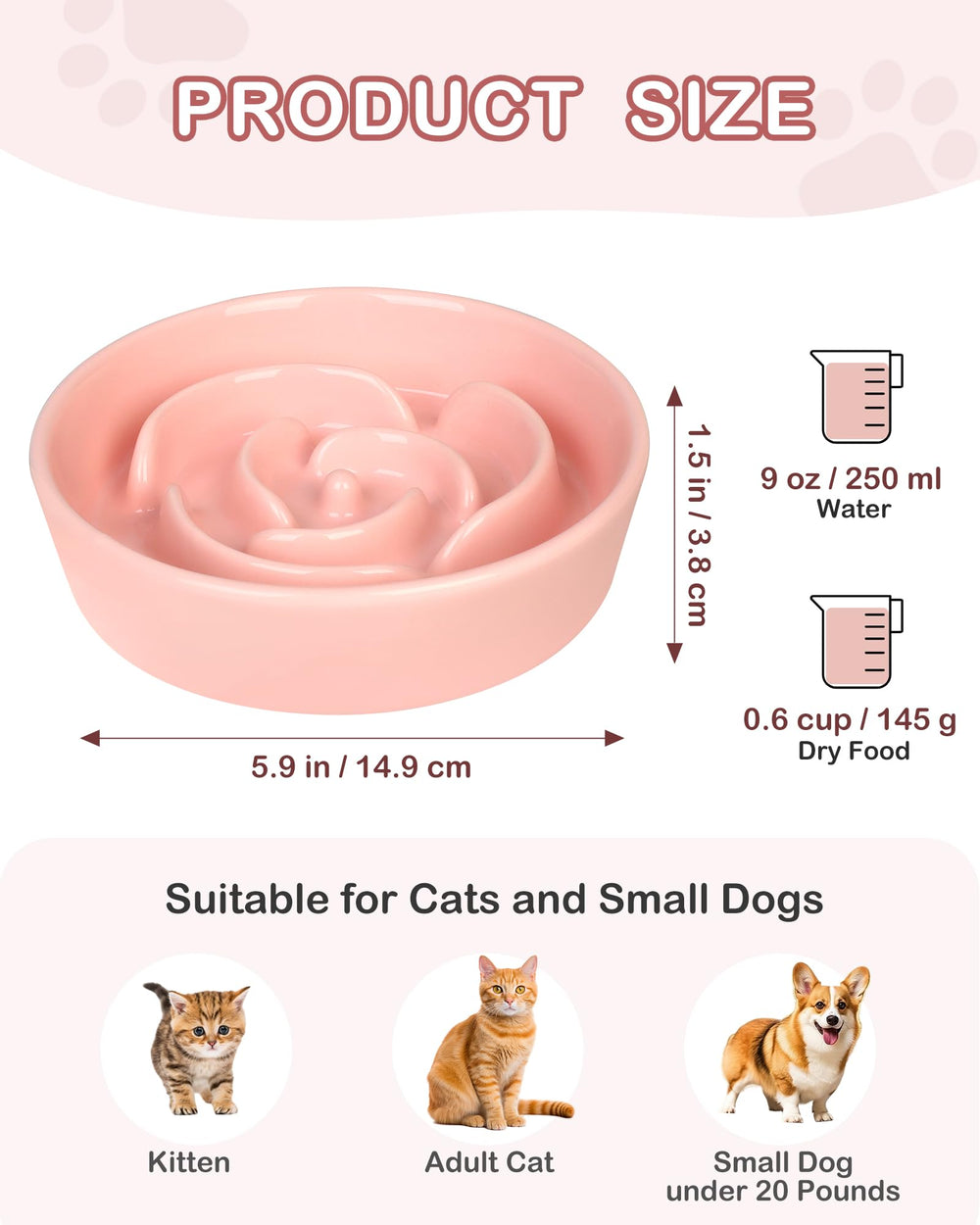Ideal for small dogs and cats during mealtime with TRUVIC.