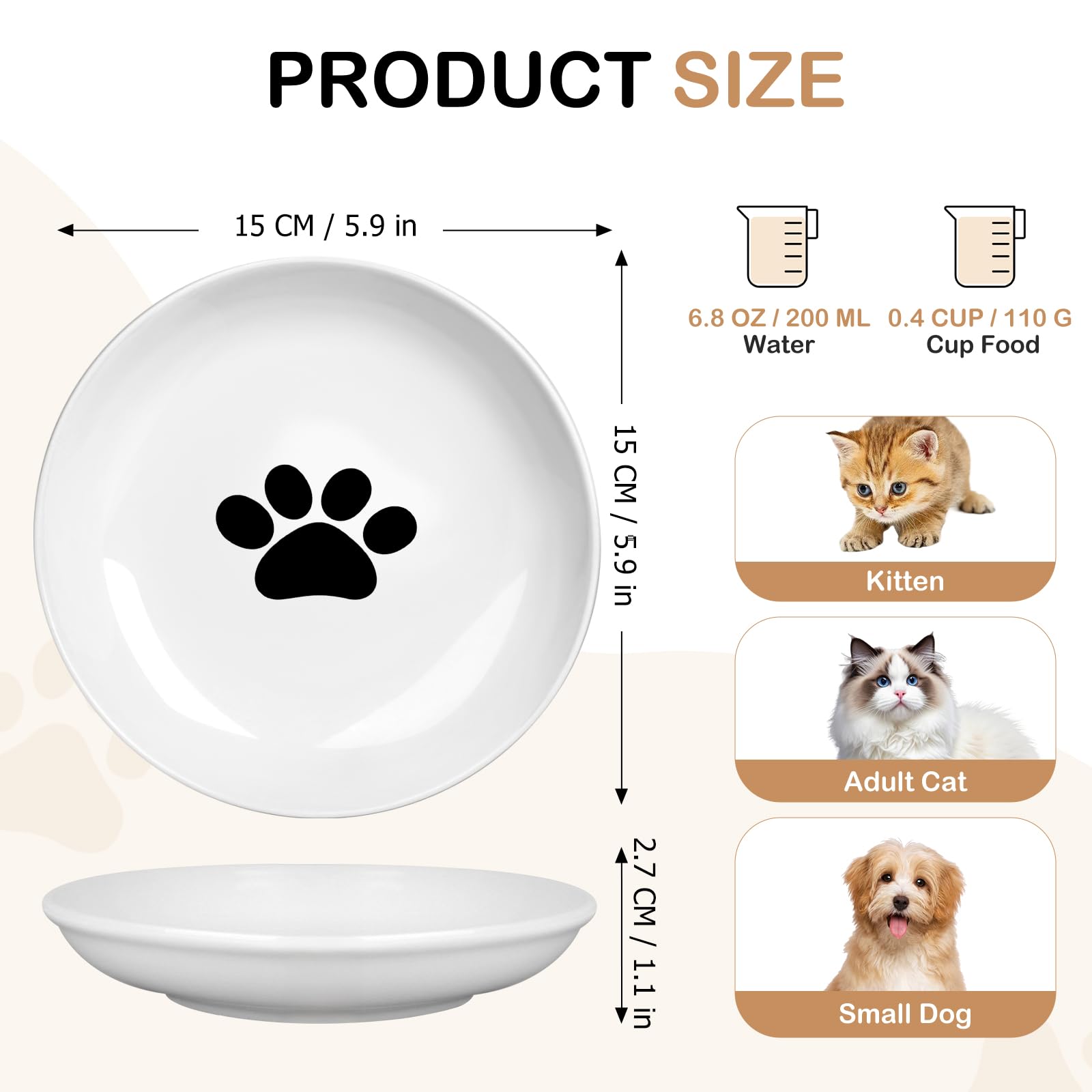 TRUVIC kitten bowls suitable for wet and dry food