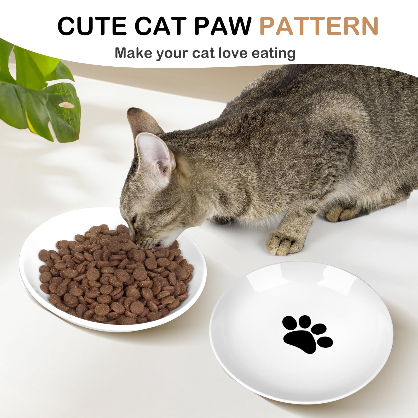 TRUVIC stackable cat bowls save cabinet space for multiple pets