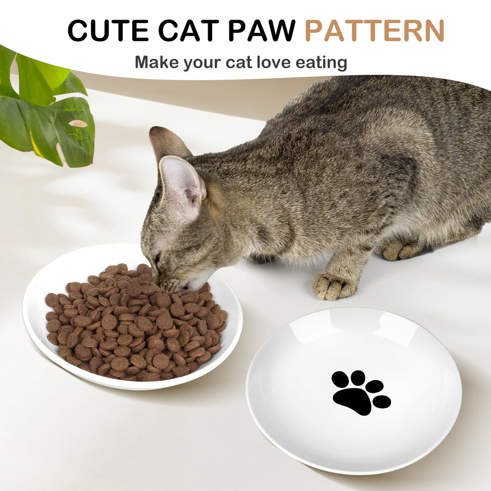 TRUVIC stackable cat bowls save cabinet space for multiple pets
