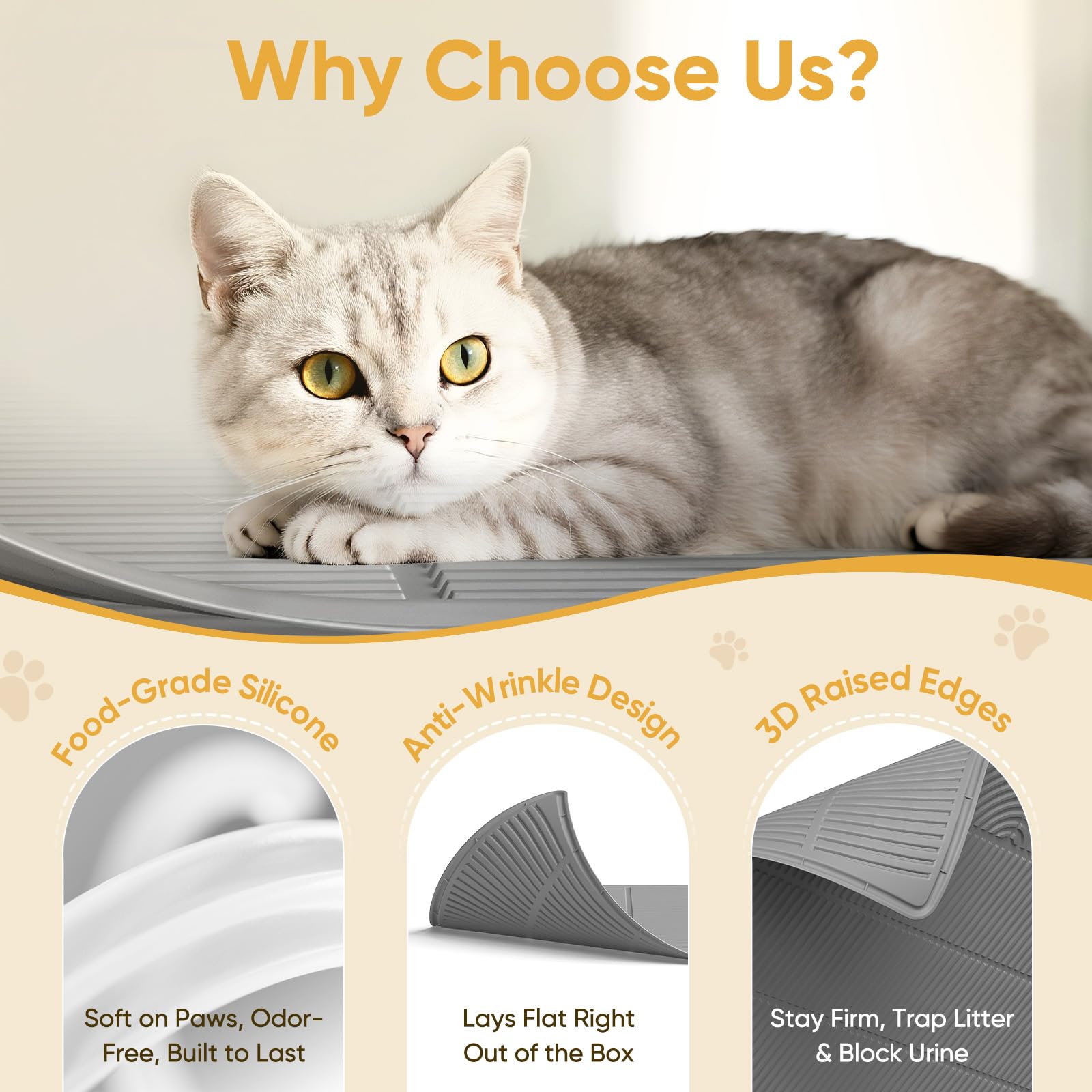 TRZZ easy-clean silicone surface rinses fast and dries