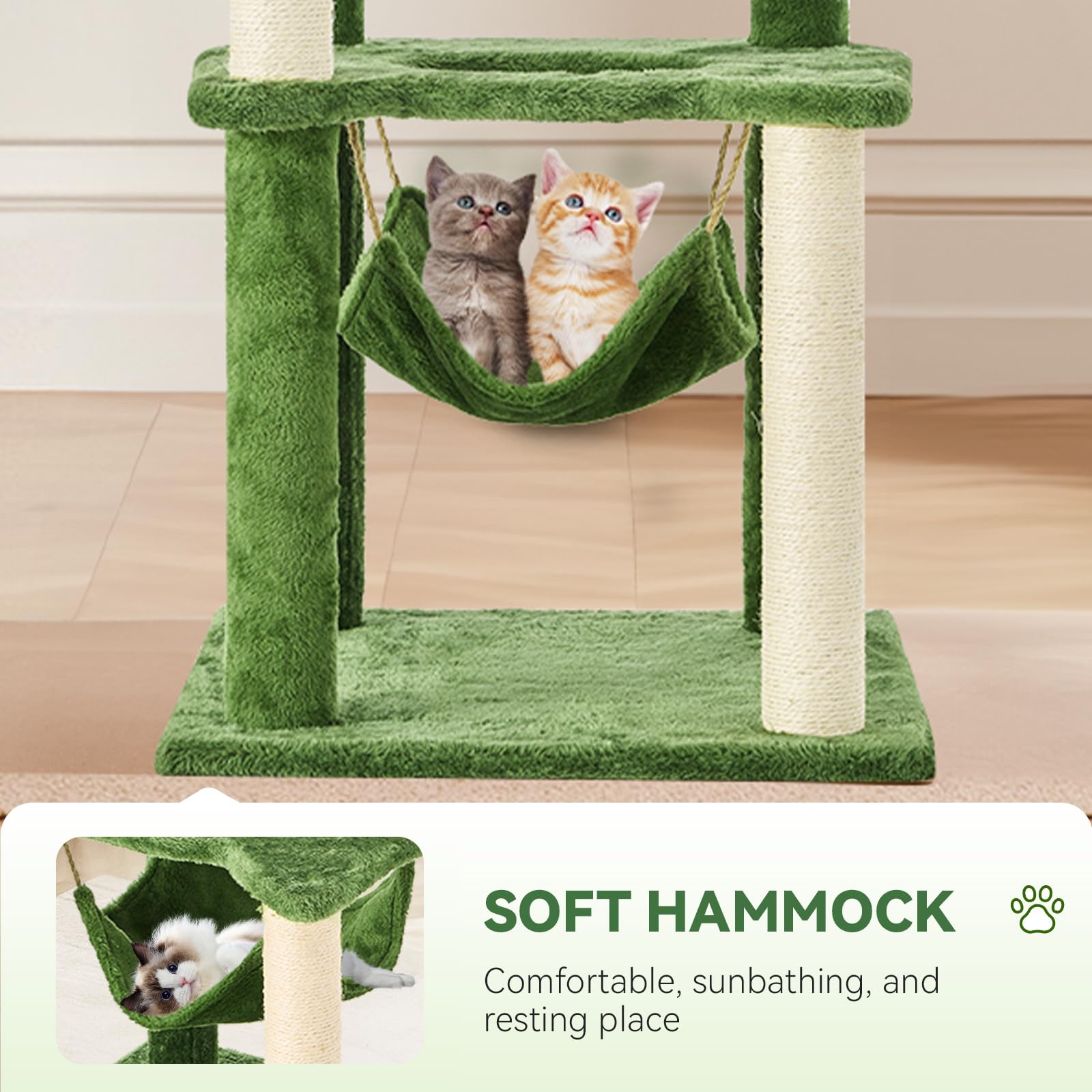 TSCOMON leaf design adds a natural look while keeping cats entertained.