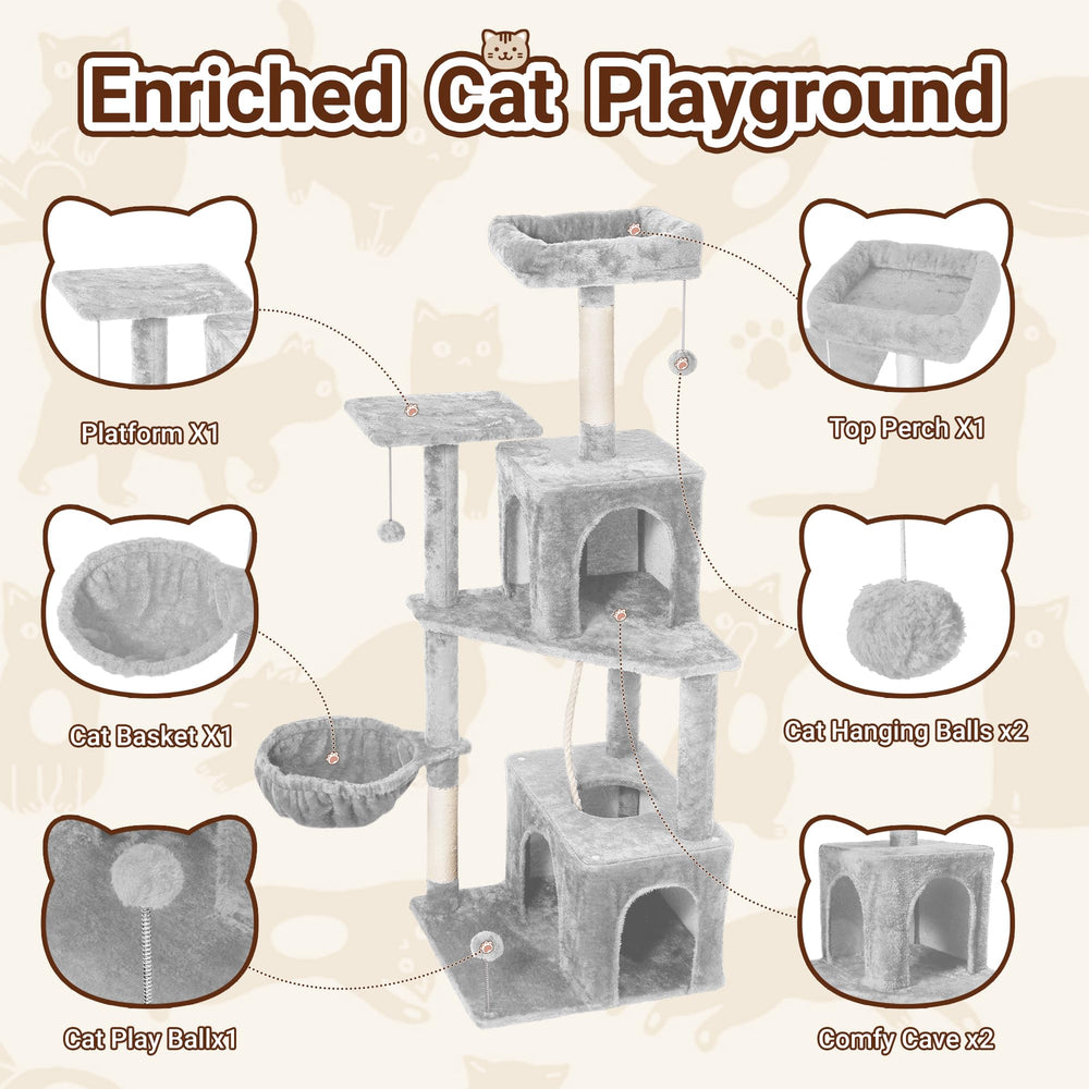 TSCOMON cat tree viewing perch offers safe lookout for curious cats.