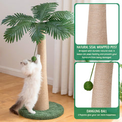 Durable sisal rope wrapped post for long-lasting scratching