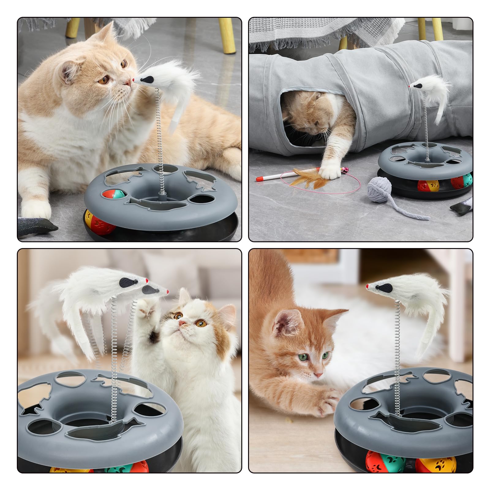 TSEB4TEP orbital roller toy captures cat energy for exercise and fun.