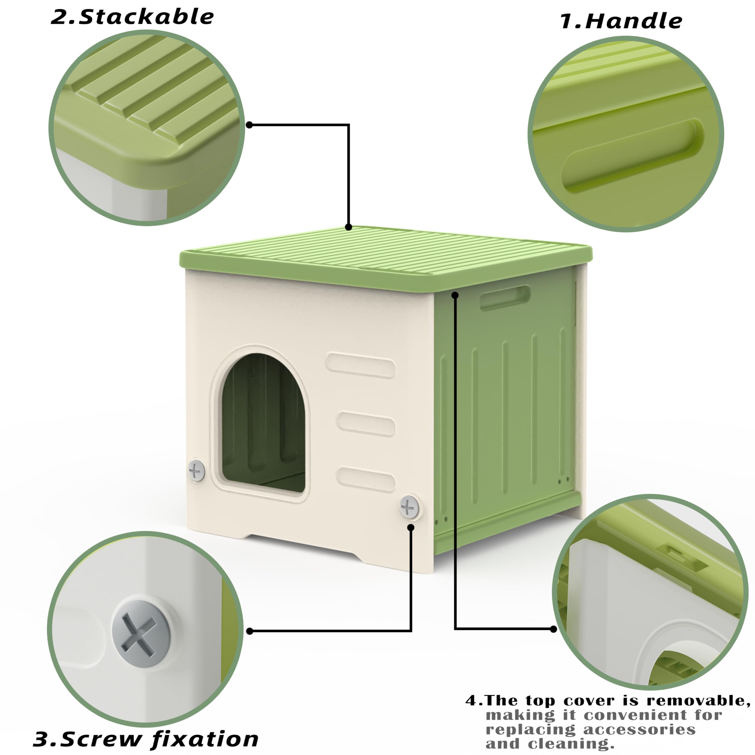 TSEHOOHOO weatherproof cat shelter features sealed three sides for versatile use.