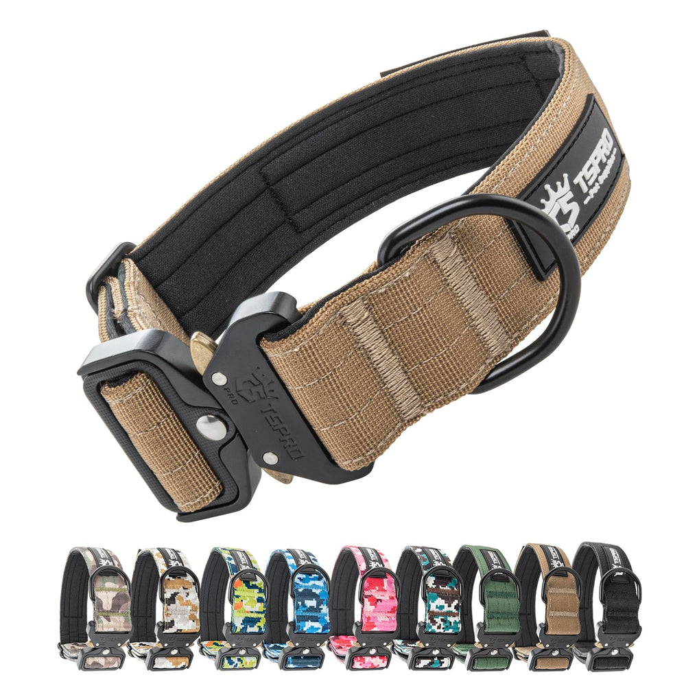 TSPRO Premium Dog Collar with quick-release buckle for easy on/off during daily walks.