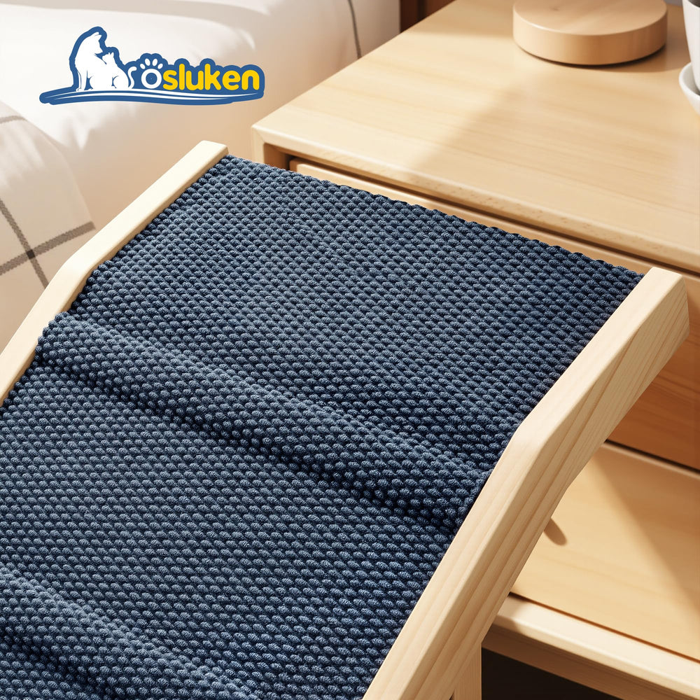 Tsukiko wooden-frame ramp demonstrates sturdy, stable support up to 220 lbs.