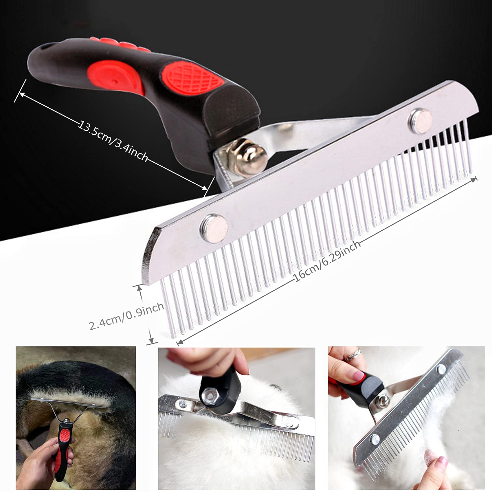 Tsxurepaw deshedding brush with deep teeth for loose fur removal