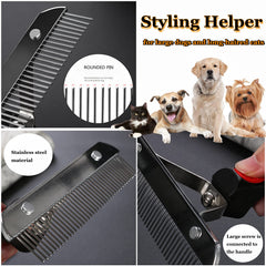 Tsxurepaw ergonomic-handle grooming tool for comfortable brushing sessions