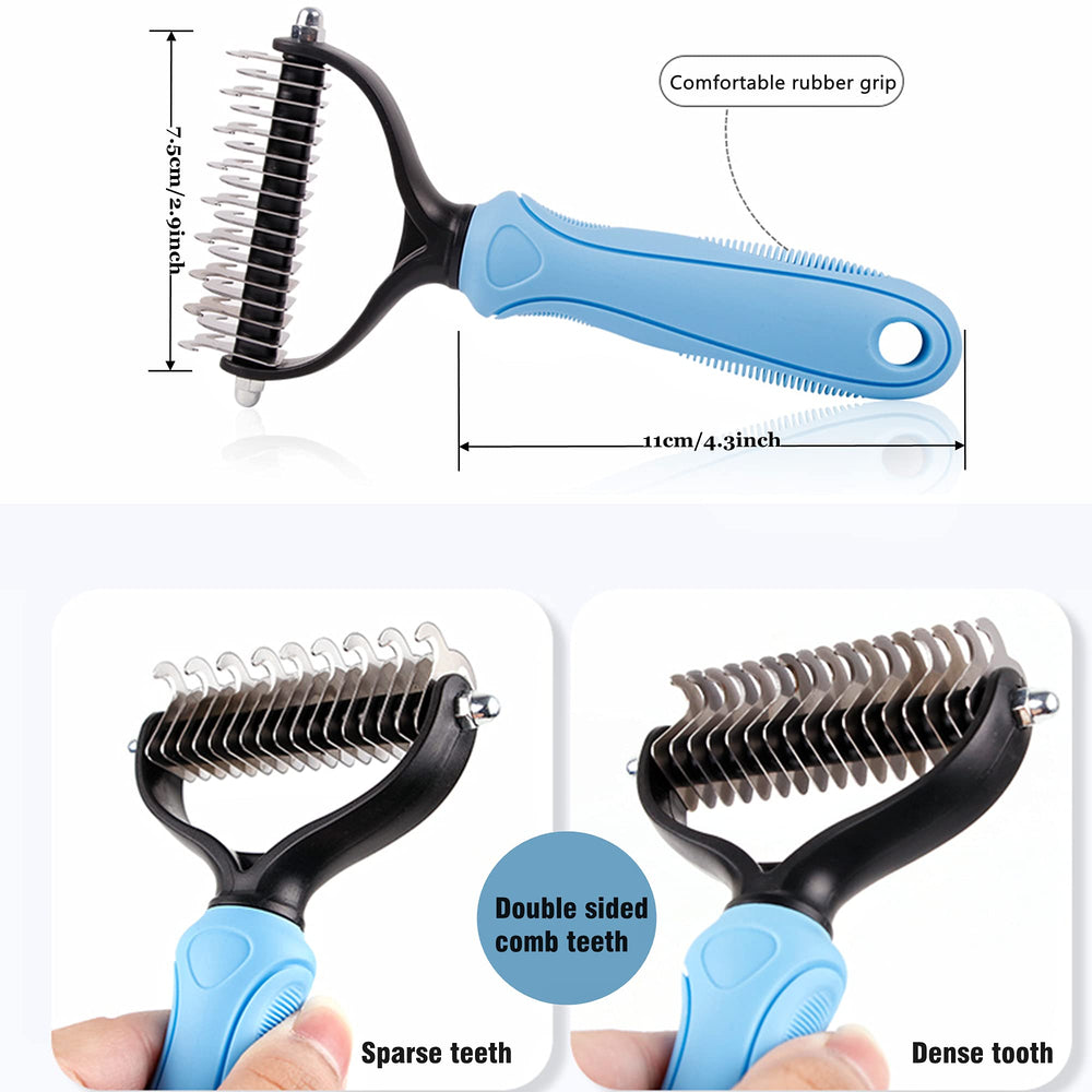Tsxurepaw long-tooth rake reaching deep into fluffy coats